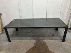 Large Rectangular Metal Dining Table