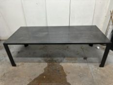 Large Rectangular Metal Dining Table