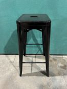 6 x Black Metal Bar Stools