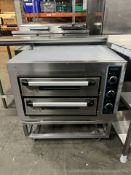 Adexa PF5050DE3 Stainless Steel Twin Deck Electric Pizza Oven