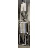 Simatec 2 x 3000L Stacked Fermenting Tanks with Hopper
