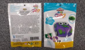 100 x Playdough Original Air Clay Craft Kit With Car And 2 x Packs Of Modelling Air Clay