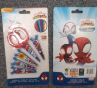 50 x Go Spidey Spiderman Craft Scissor Set With 5 x Attachments