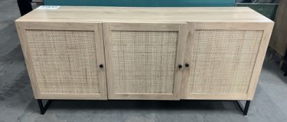 Oak Effect 3 Door Side Board