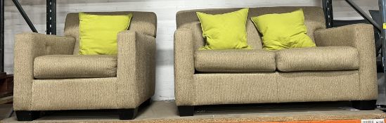 Canvas 2 Seat Sofa W/ Arm Chair