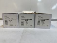 30 x Various Cpn Cudis Miniature Circuit Breakers - As Pictured