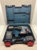 Bosch Professional GBH 18V-21 Cordless Brushless Rotary Hammer With 2 18V LI-Ion Battery's & Charger