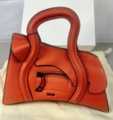Pre-Owned MSCHF Global Supply Chain Telephone Handbag Rust Leather