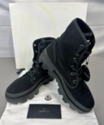 Pre-Owned Moncler Pyla Boots Black Canvas EU 40 UK 7