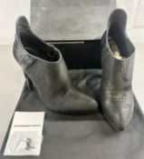 Pre-Owned Alexander Wang Frida Boots 120mm Black Calf Hair EU 38 UK 5