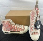Pre-Owned Christian Dior B23 High-Top Sneaker Whiteÿ / Red Mesh EU 42 UK 8