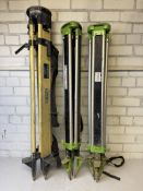 3 x Various Laser Level Tripods - As Pictured