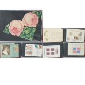 Konvolut Briefmarken, Sammel- und Postkarten.