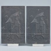 Paar Wandplakette Danzig 1939