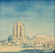 Max Clarenbach1880 Neuss - 1952 Wittlaer - Tower of the Sint-Lievens Minster (Zierikzee) - (1924)