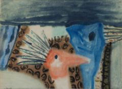 Gerhard Moll1920 Berlin - 1986 Berlin-Friedenau - Strandkönige - Watercolor/paper. 47 x 64 cm (mat