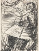 Ernst Barlach1870 Wedel/Holstein - 1938 Rostock - Angel and sleeping man - Lithograph/paper. 28.5