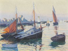 Paul Blanvillain1891 Barfleur - 1965 Barfleur - The Port of Barfleur - (1940) Oil on canvas. 46.3