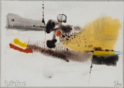 Hans Jaenisch1907 Eilenstedt - 1989 Nebel auf Amrum - Untitled - (1964) Watercolor and ink/paper.