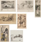 Various artists of the 19th/20th centuryHorst Janssen bundle - Untitled. Moths - (1975) Etching/