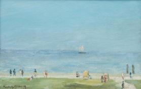 Aenderly MöllerHamburg 1863 - Hamburg 1936 - By the sea - (1927) Oil/cardboard. 20.2 x 31.5 cm. 26 x