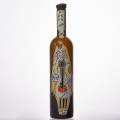 Andora1958 Berlin (East) - lives and works in Hanover and Vienna - Red wine bottle - red wine. 1990.