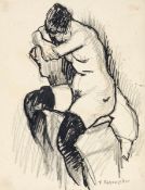 Felix Appenzeller1892 St. Gallen - 1964 St. Gallen - Female nude - India ink and pencil/paper. 26.