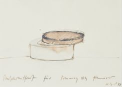 Artist of the 20th centuryMonogrammist H. G. - Sculpture design - (1988) Watercolor/paper. 20.5 x