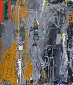 Hans Karl1935 Steinau/Schlesien - Figures - (1994) Oil on canvas. 70 x 60 cm, 71.7 x 61.5 cm (