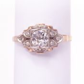 Art Dèco-Diamantring
