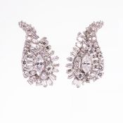 Paar Diamant-Ohrhänger zus. 7 ct