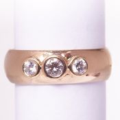 Bandring mit drei Brillanten