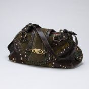 ETRO - Schultertasche in Grün und Braun