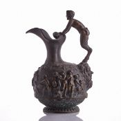 Bronze-Krug mit Satyrhenkel