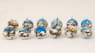 12 handbemalte Glaskugeln - Andrea Sommer