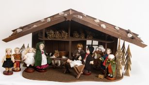 Weihnachtskrippe m. Käthe Kruse Figuren