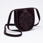 JIL SANDER - bestickte Umhängetasche in Bordeauxrot