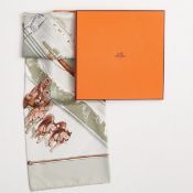 HERMÈS - Seidentuch Carré Foulard in Grün
