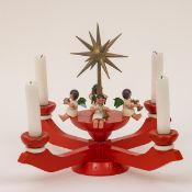Adventsleuchter rot mit Engel