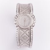 Brillant-Damenarmbanduhr als Armreif