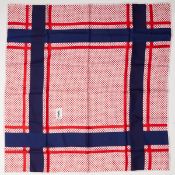 YVES SAINT LAURENT - Seidentuch in Rot und Marineblau