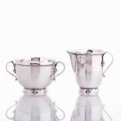 2tlg. Jugendstil Milch- und Zuckerservice