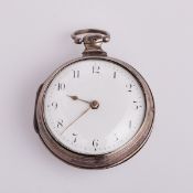 Spindel-Taschenuhr mit Doppelgehäuse