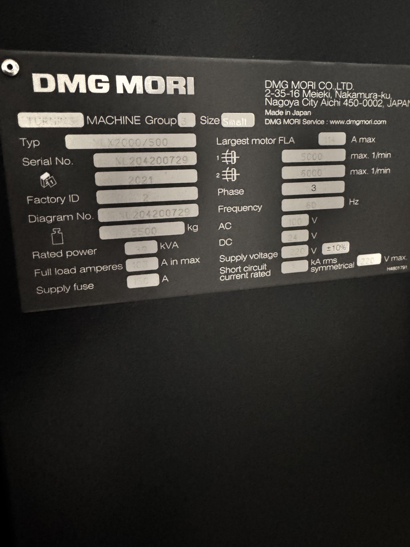 2021 DMG Mori NLX2000SY/500 SN: NL204200729 CNC Lathe, DMG Mori ERGOline CNC Control, Tool Presetter - Image 12 of 16
