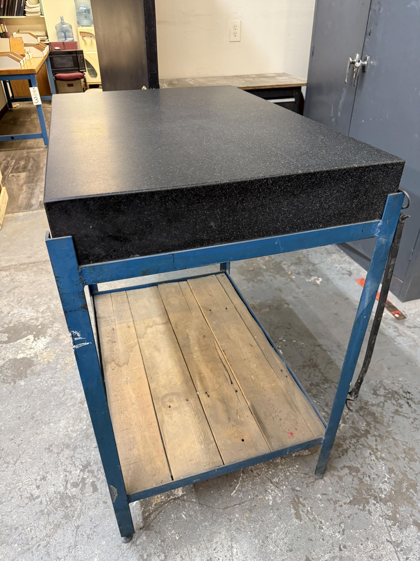 Black Granite Inspection Table 36 1/2" x 24", 4 1/2" Thick on Heavy Duty Stand 39 3/4 Tall With - Image 2 of 4