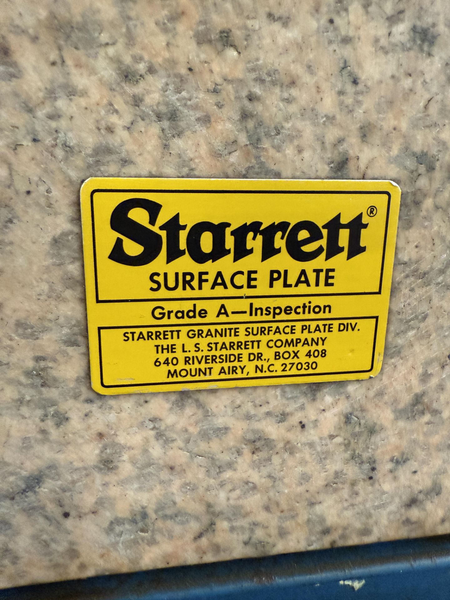 Starrett Pink Granite Inspection Table on Heavy Duty Stand 24" x 18" x 6" Thick 39 1/2 Tall With - Image 7 of 8