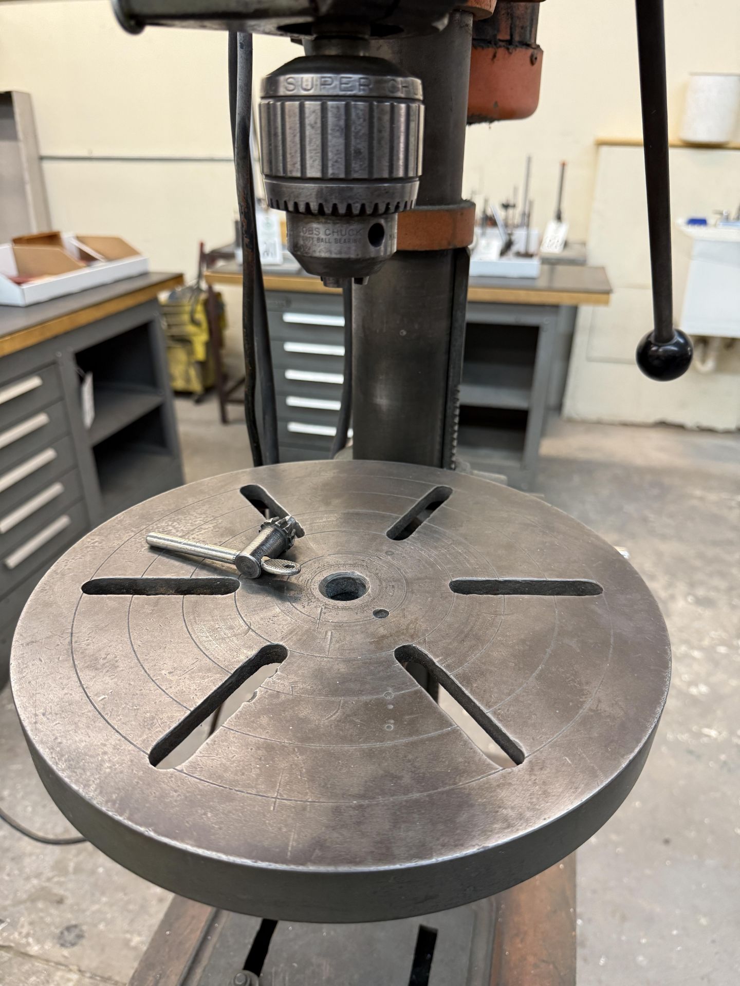 1979 Fleetwood Heavy Duty Drill Press Model 50 1/2 HP With Jacobs Chuck on Heavy Duty Stand - Image 5 of 8