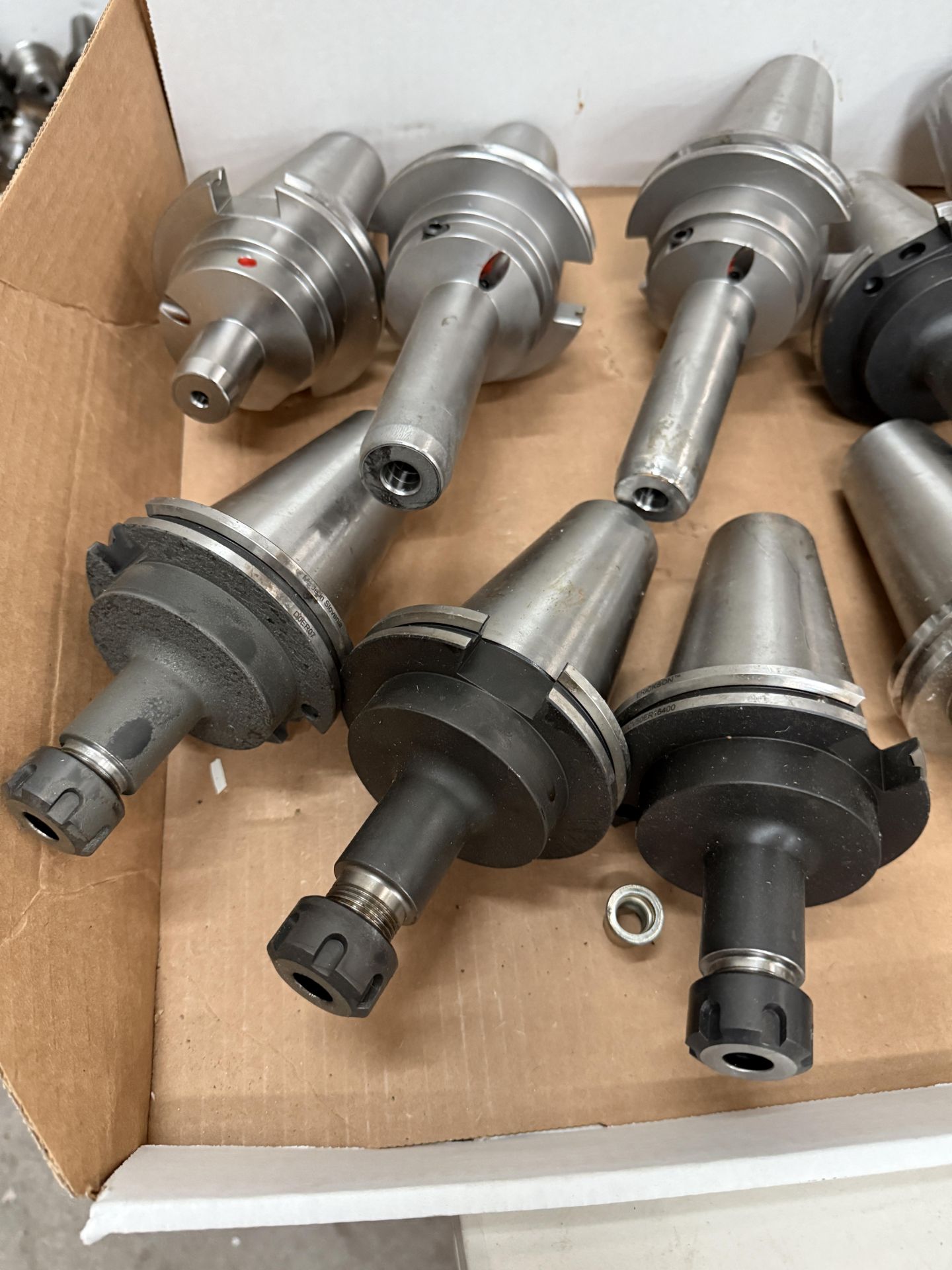 (10) Lightly Used Kennametal Erickson Through Coolant Cat 50 Holders ER-16 Collets with Various Size - Image 2 of 5