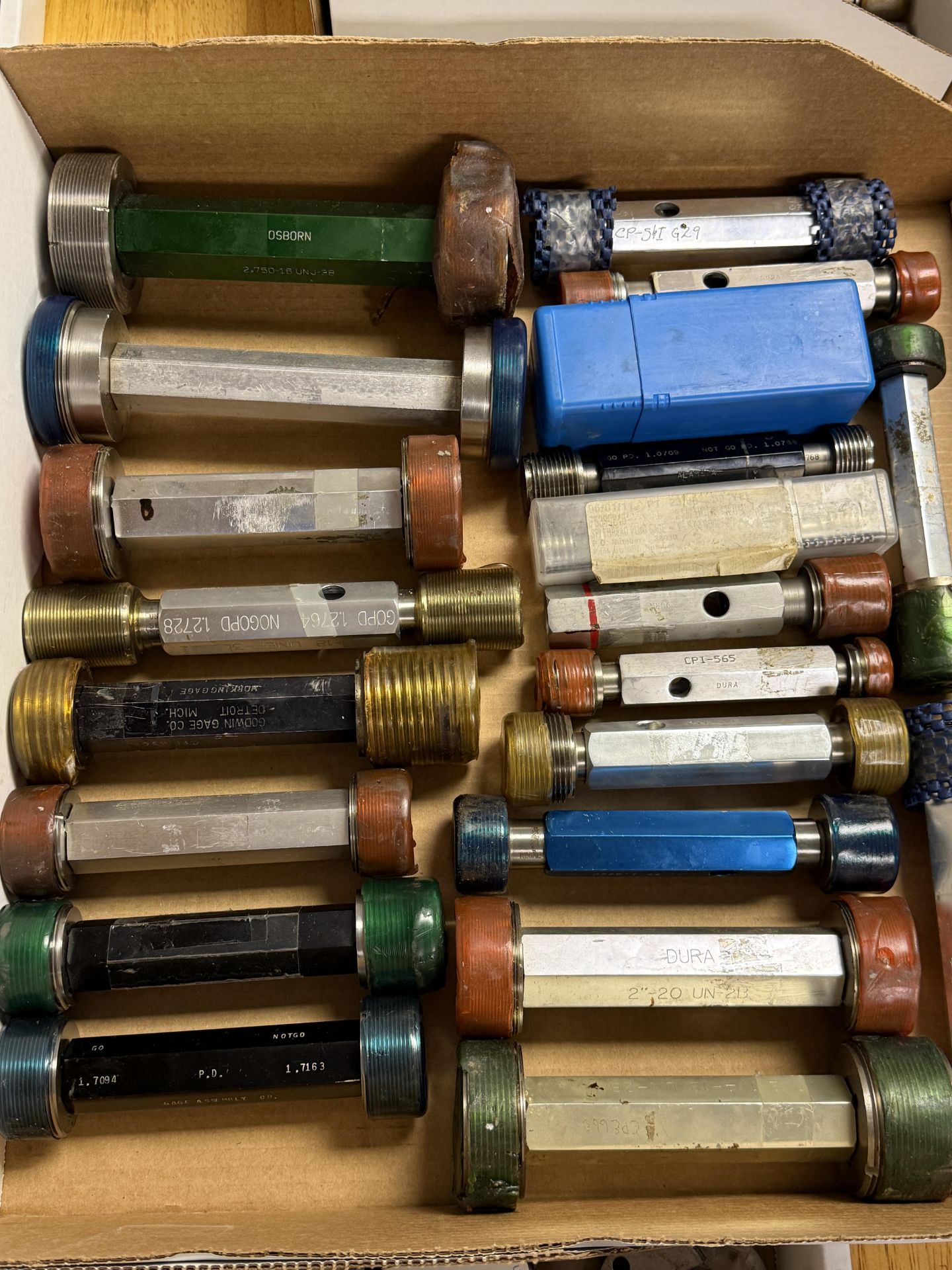 Box of Various Size Large to X-Large Threaded Plug Gages Go & No Go - Image 9 of 9