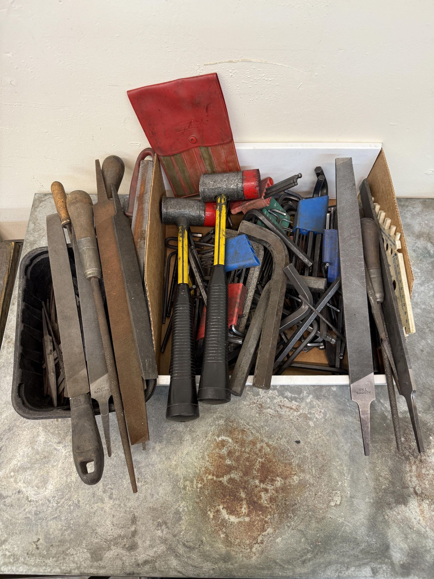 Box of Various Hand Tools, Allen Keys, Hammers & Various Files